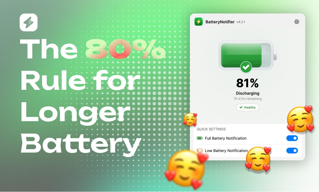 The 80% Rule: How to Make Your Laptop Battery Last Years Longer